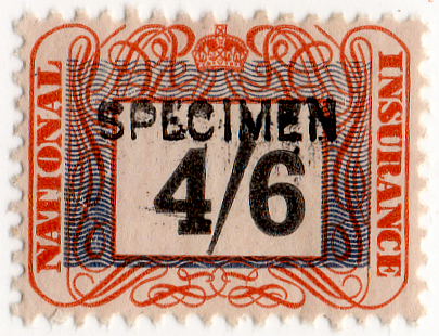 (un) 4/6d Orange & Black (1948)
