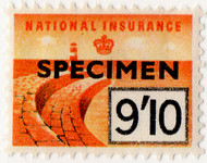 (un) 9/10d Orange & Black (1957)