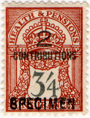 (un) 3/4d Brown & Grey (1945)
