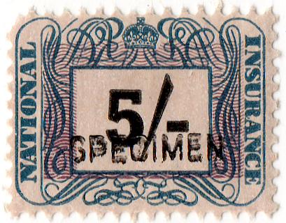 (un) 5/- Teal & Black (1948)
