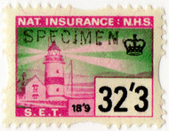(un) 32/3d Magenta & Green (1968)