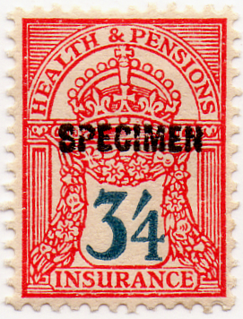 (un) 3/4d Red & Blue (1946)