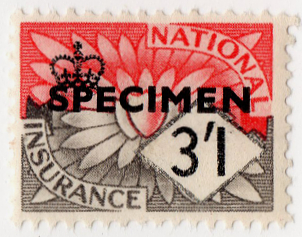 (un) 3/1d Red & Grey (1955)
