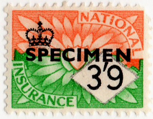 (un) 3/9d Orange & Green (1955)