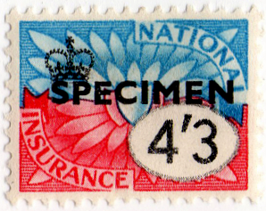 (un) 4/3d Blue & Red (1955)