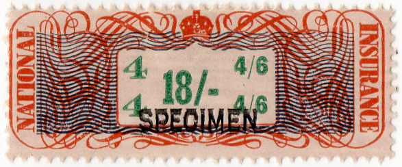 (08a) 18/- Orange & Green (1948)