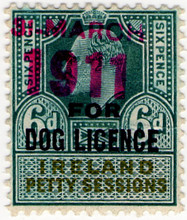 (un) 6d Green & Olive (1911)
