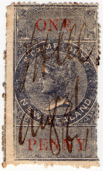 (82) 1d Blue & Red-Brown (1867)