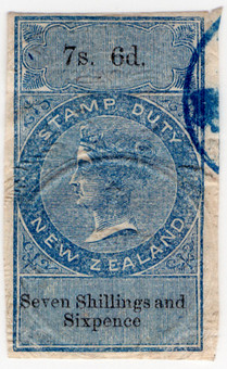 (42) 7/6d Blue & Black (1866)