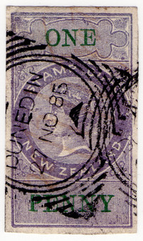 (05) 1d Lilac & Green (1866)