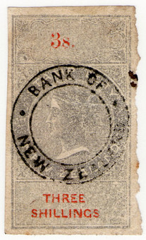 (23) 3/- Grey & Red (1866)