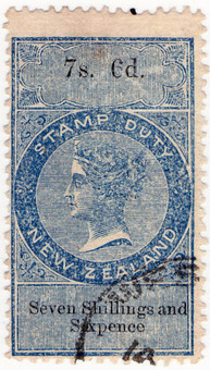 (105) 7/6d Blue & Black (1867)