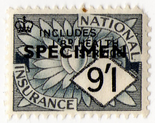 (un) 9/1d Grey-Blue (1955)