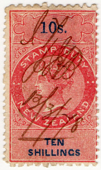 (191) 10/- Rose & Blue (1870)