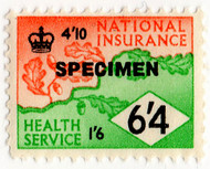 (un) 6/4d Red & Green (1960)
