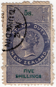 (189) 5/- Blue & Green (1870)
