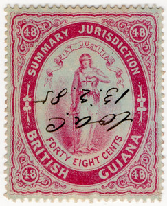 (13) 48c Red on Blue Paper (1883)