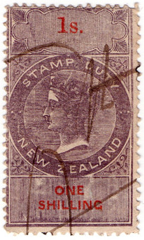(90) 1/- Purple & Red (1867)