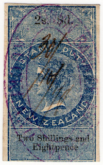 (22) 2/8d Blue & Black (1866)