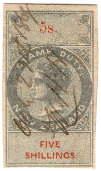 (32) 5/- Grey & Red (1866)