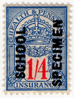 (69) 1/4d Blue & Red (1940)