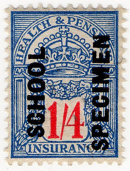 (69) 1/4d Blue & Red (1940)