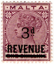 (09) 3d on 1/- Violet (1901)
