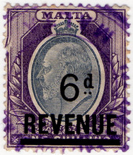 (23) 6d on 1/- Grey & Violet (1906)