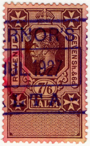 (40) 7/6d Purple on Yellow (1926)