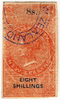 (44) 8/- Red & Blue (1866)