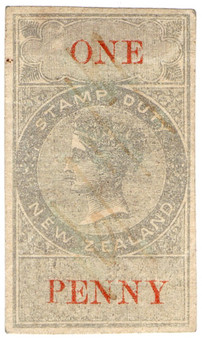 (01) 1d Grey-Lilac & Red (1866)