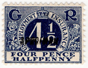 (68) 4½d Dark Blue (1921)