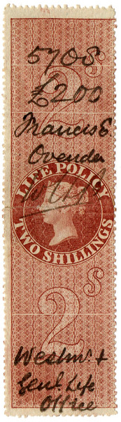(39) 2/- Red-Brown (1872)