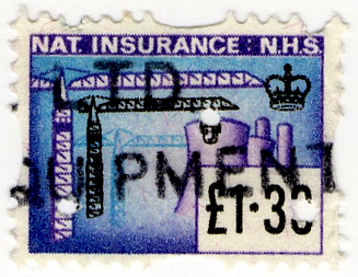 (703) £1.33 Purple & Blue (1974)