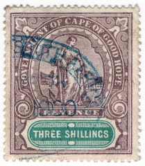 (134) 3/- Lilac & Green (1898)