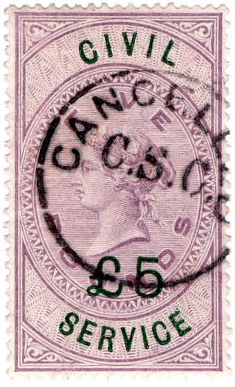 (37) £5 Lilac & Green (1895)