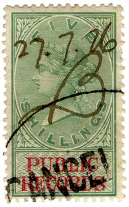 (14) 5/- Green & Carmine (1873)