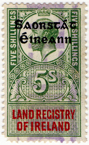 (38) 5/- Green & Red (1922)