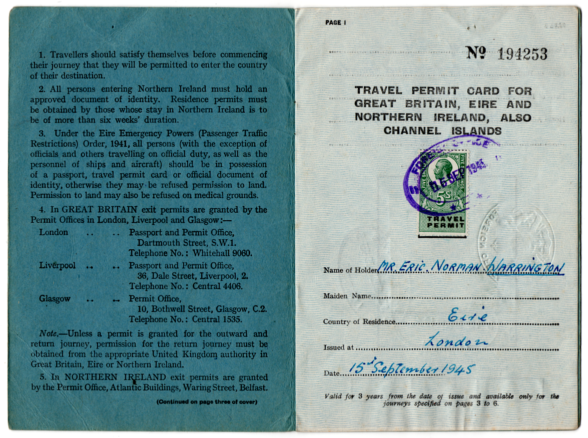 Travel Permit Card