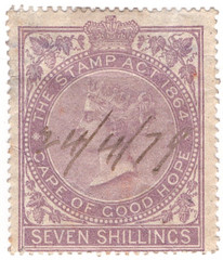 (27) 7/- Lilac (1865)