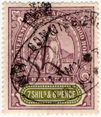 (136) 7/6d Lilac & Green (1898)