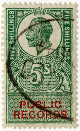 (32) 5/- Green & Vermillion (1921)