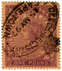 (105) £1 Violet on Orange (1876)