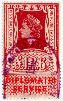(10) £1 2/6d Claret & Red (1964)
