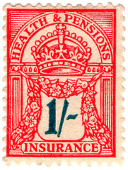(58) 1/- Red & Turquoise (1941)