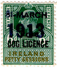 (un) 6d Dark Green & Olive (1913)