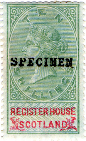 (32) 10/- Green & Carmine (1882)