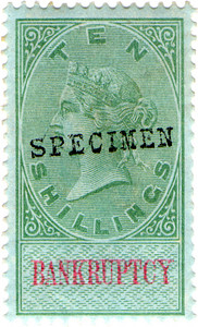(96) 10/- Green & Carmine (1889)