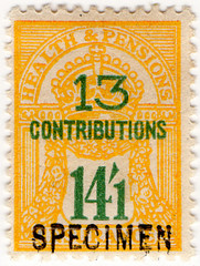 (un) 14/1d Green & Yellow (1945)