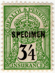 (un) 3/4d Green & Black (1946)